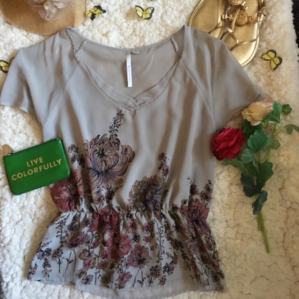 Lauren Conrad floral blouse