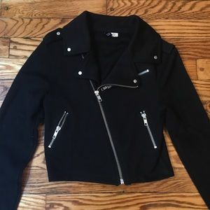 H&M Divided faux motorcycle rocker black jacket XS