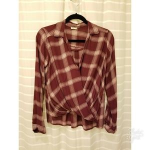 Hollister Fall Plaid Top