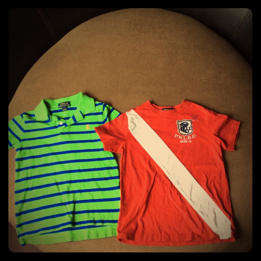 Bundle of 2 Ralph Lauren  boys size 6 polo and tee