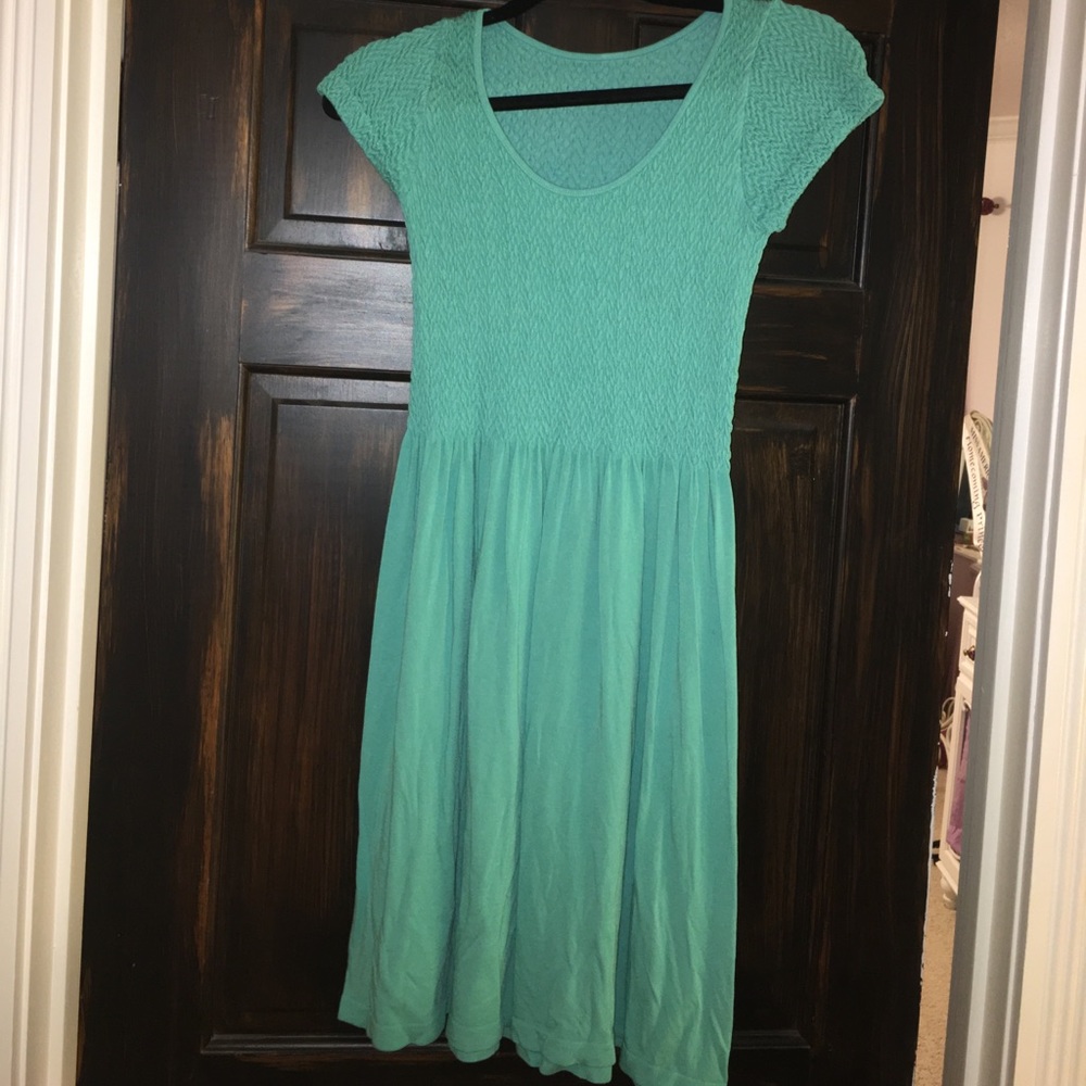 Blue shift dress