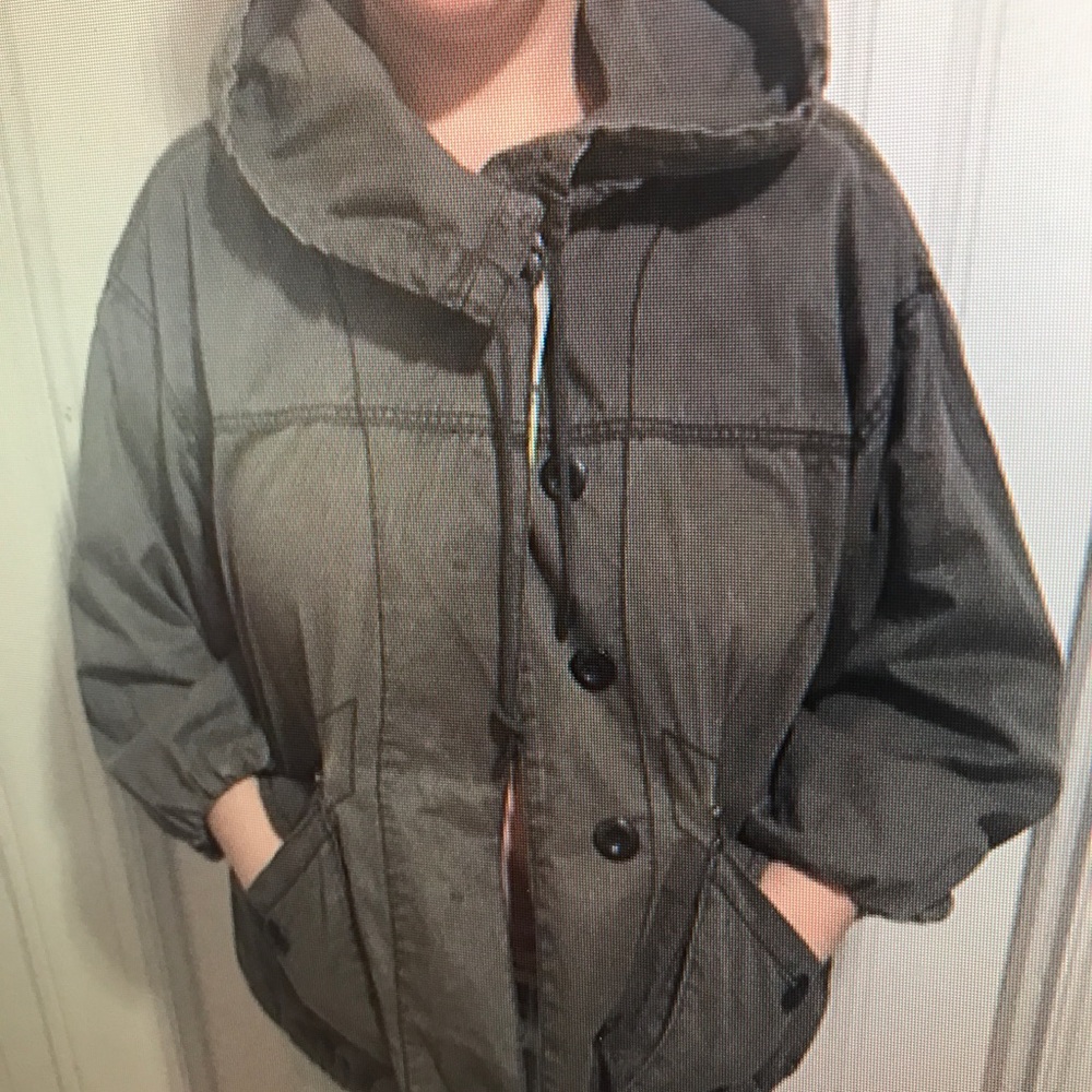Free People Olive Khaki Jacket w Hood