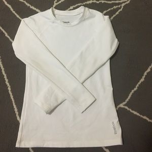 Girls White Reebok Thermal Compression Top
