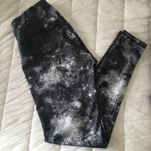 Galaxy patterned athletic pants
