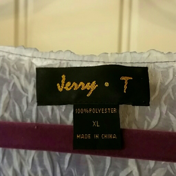 Purple & White Floral Chiffon Dress with Slip - Picture 6 of 6