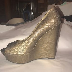 Gold and silver Steve Madden heels