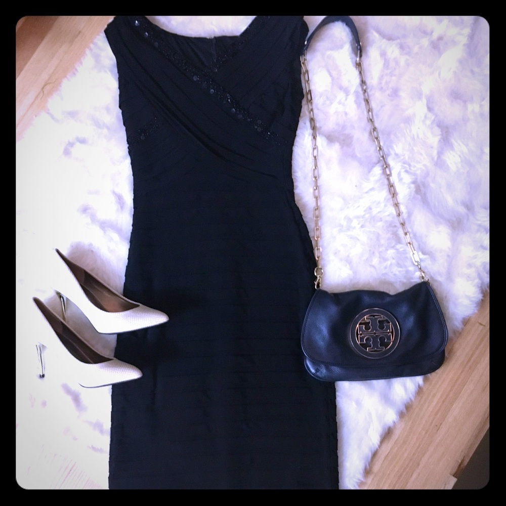 Adriana Papell Little black dress.