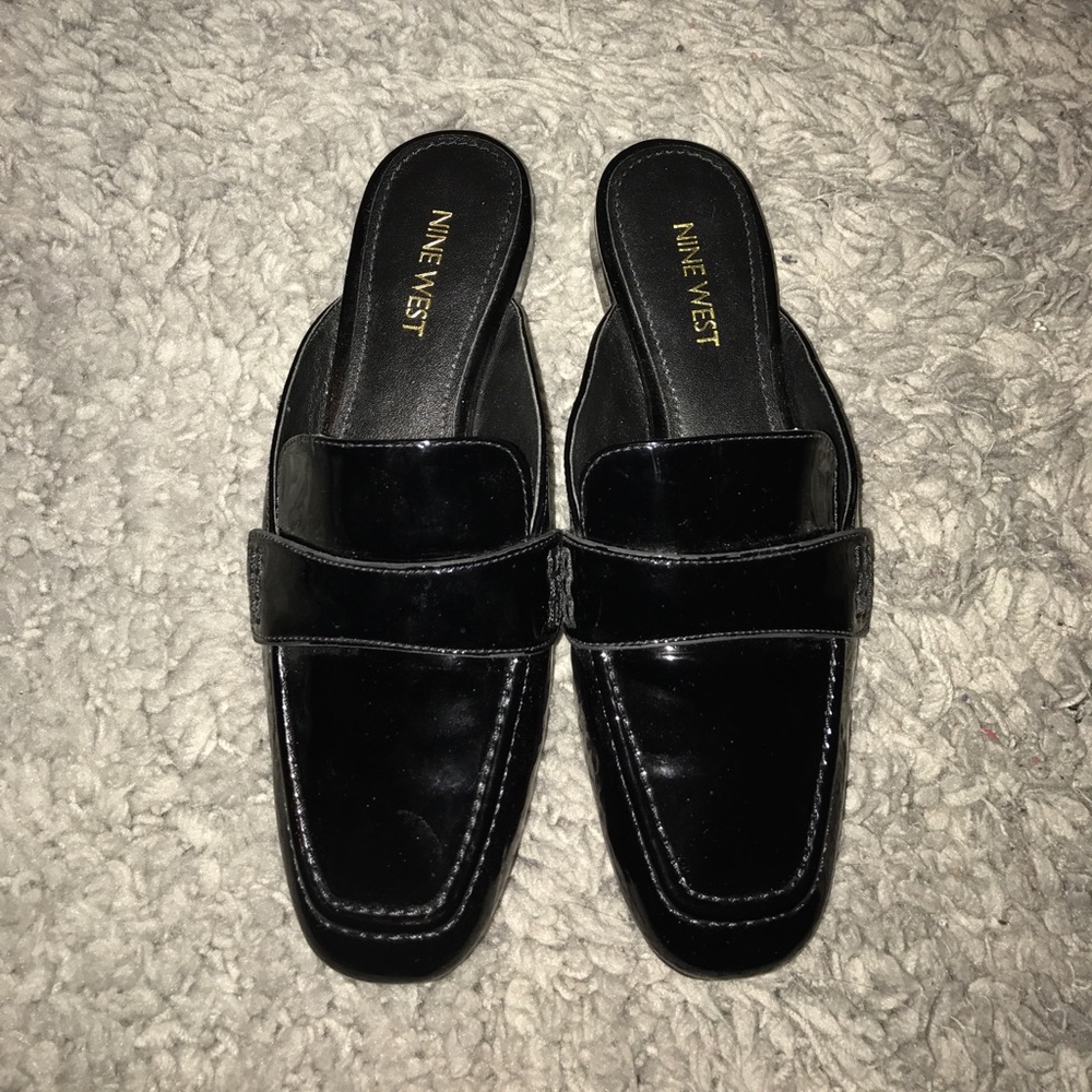 Nine West Patent leather mules