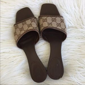 gucci monogram sandals