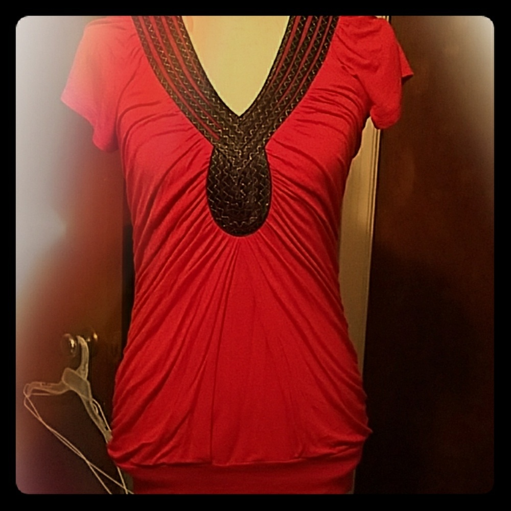 NWOT red dressy top