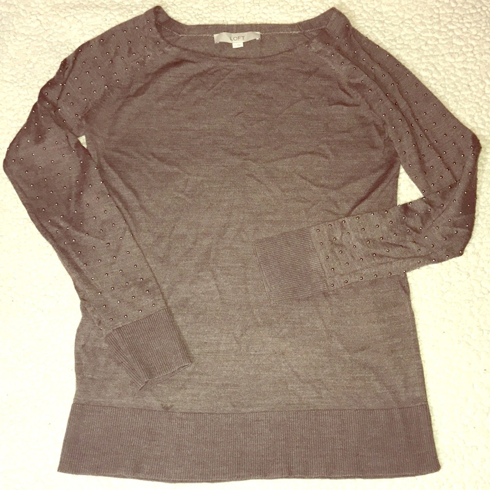 LOFT studded long sleeve sweater