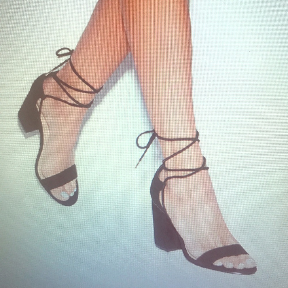 Brand new strappy black heels!