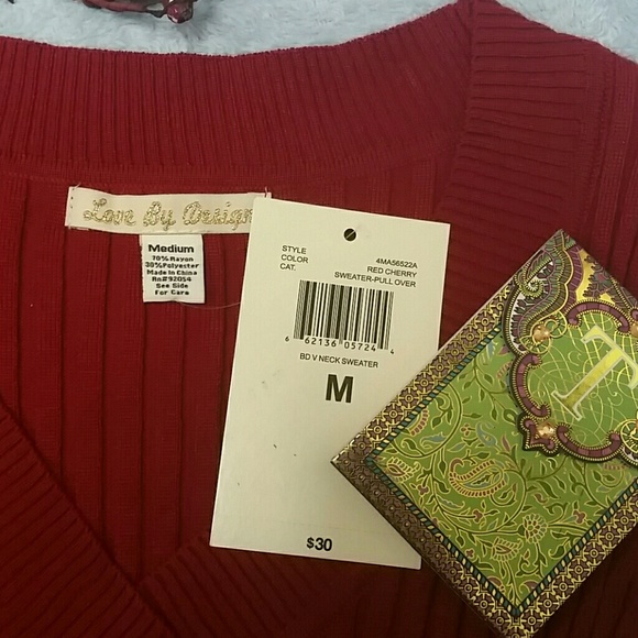 Red Love By Design long sleeve shirt size M - Picture 2 of 4