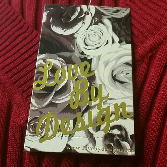 Red Love By Design long sleeve shirt size M - Picture 4 of 4