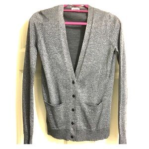 Sm Madewell Wallace Shimmer Charcoal Cardigan