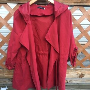 Red lightweight coat