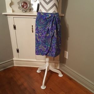 * Price Lowered * Purple Silk Skirt