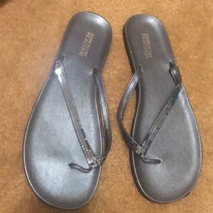 Blue Kenneth Cole flip flops