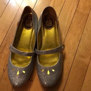 Silver glitter Mary Janes