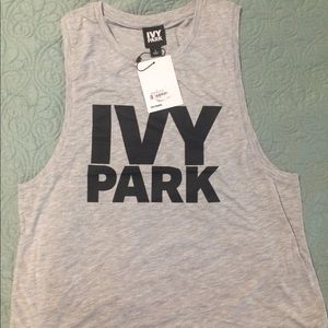 NWT Ivy Park Logo SUPER SOFT Jersey Workout Tank