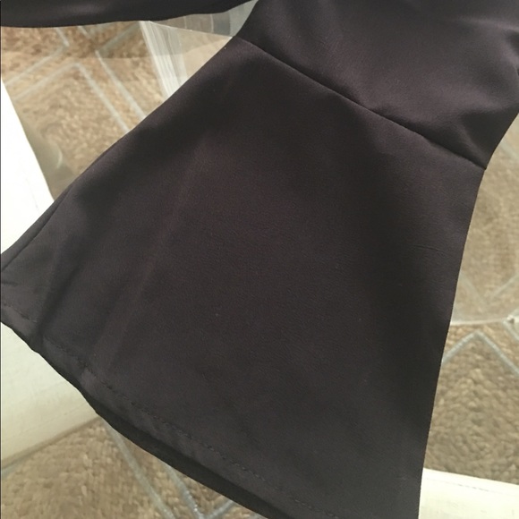 ✨LAST ONE! Black Chiffon Bell Sleeve Top With Tie✨ - Picture 2 of 2