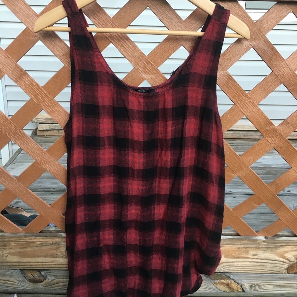 Red plaid tank top