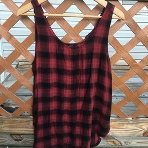Red plaid tank top