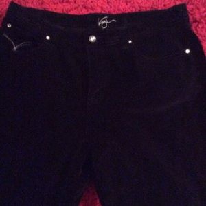 Black Velvet Like Pants