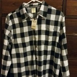 Black and white flannel Rustic Blue