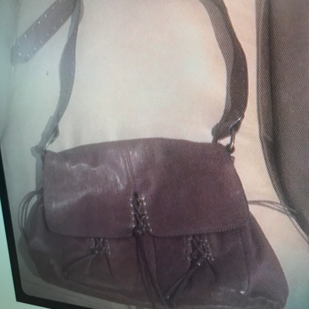 Kooba Brown Leather Messenger Bag