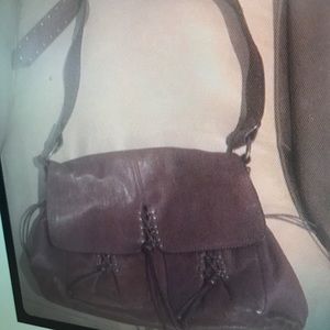 Kooba Brown Leather Messenger Bag