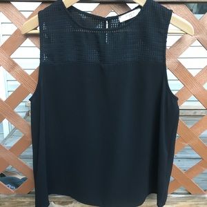 Black blouse with caged detail