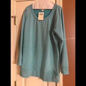 NWT Boston Proper sweatshirt - aqua/blue