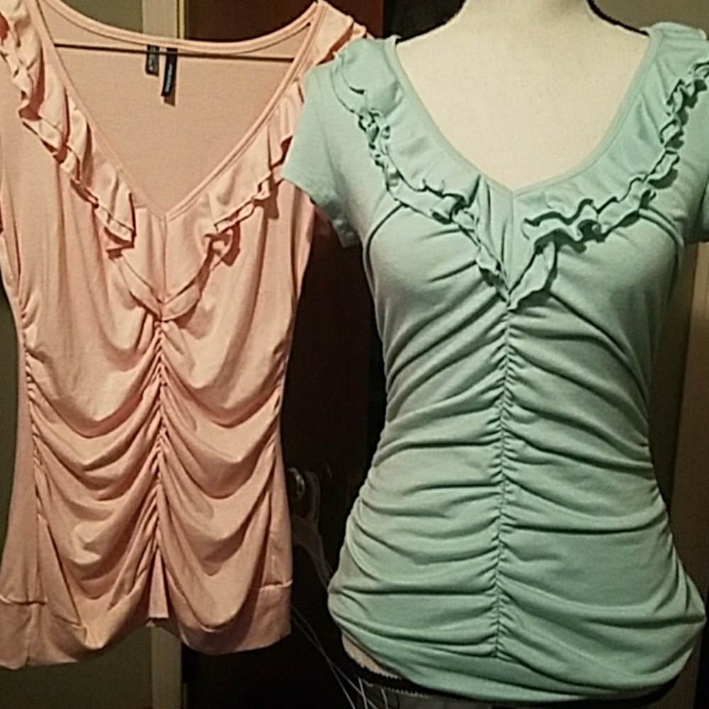 2 Ruffle dressy tops