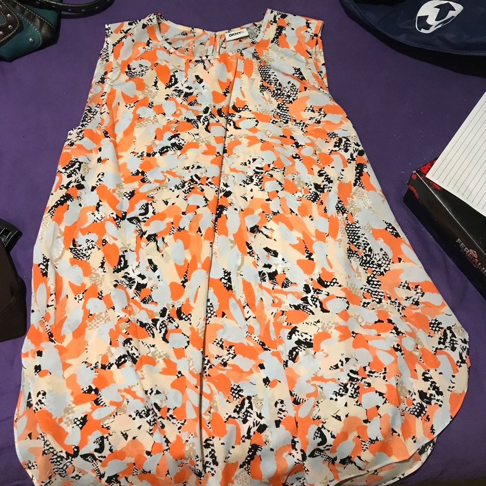 DKNYC Patterned sleeveless top