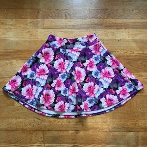 Bright Floral Skater Skirt
