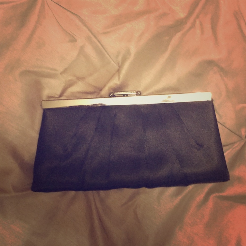 Simple black evening clutch