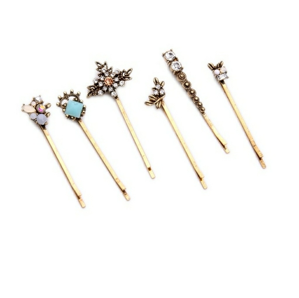Art deco hippie hair pins