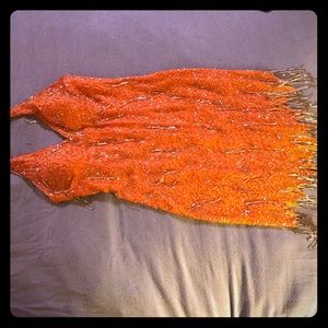 Vintage tangerine cocktail dress