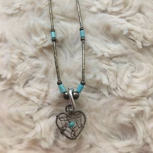 🌻Vintage heart-dream catcher beaded necklace🌻