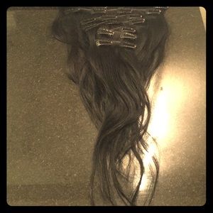 💯 human hair, 18 inch, jet black 1B extensions