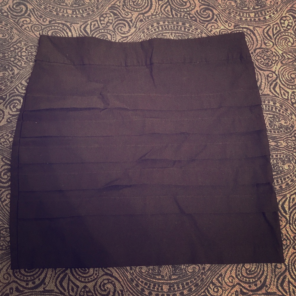 Black mini skirt
