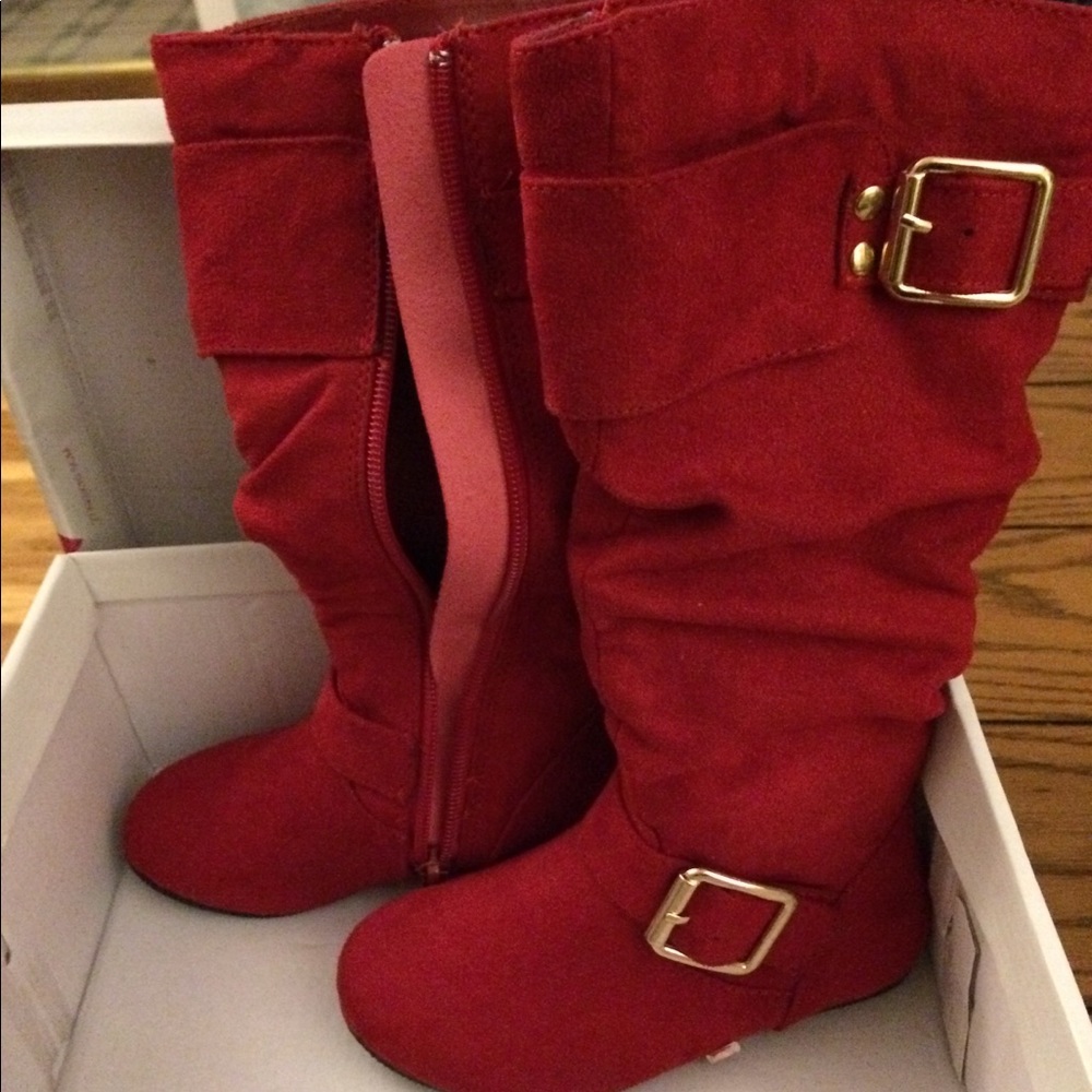 Girls knee high boots