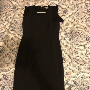 Michael Kors Body Con Midi Dress M Flounce Sleeve