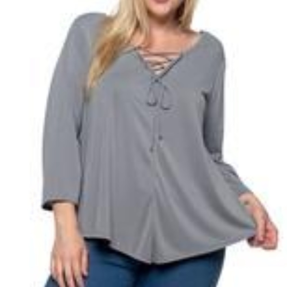 Olive Green V-Neck Pirate Blouse