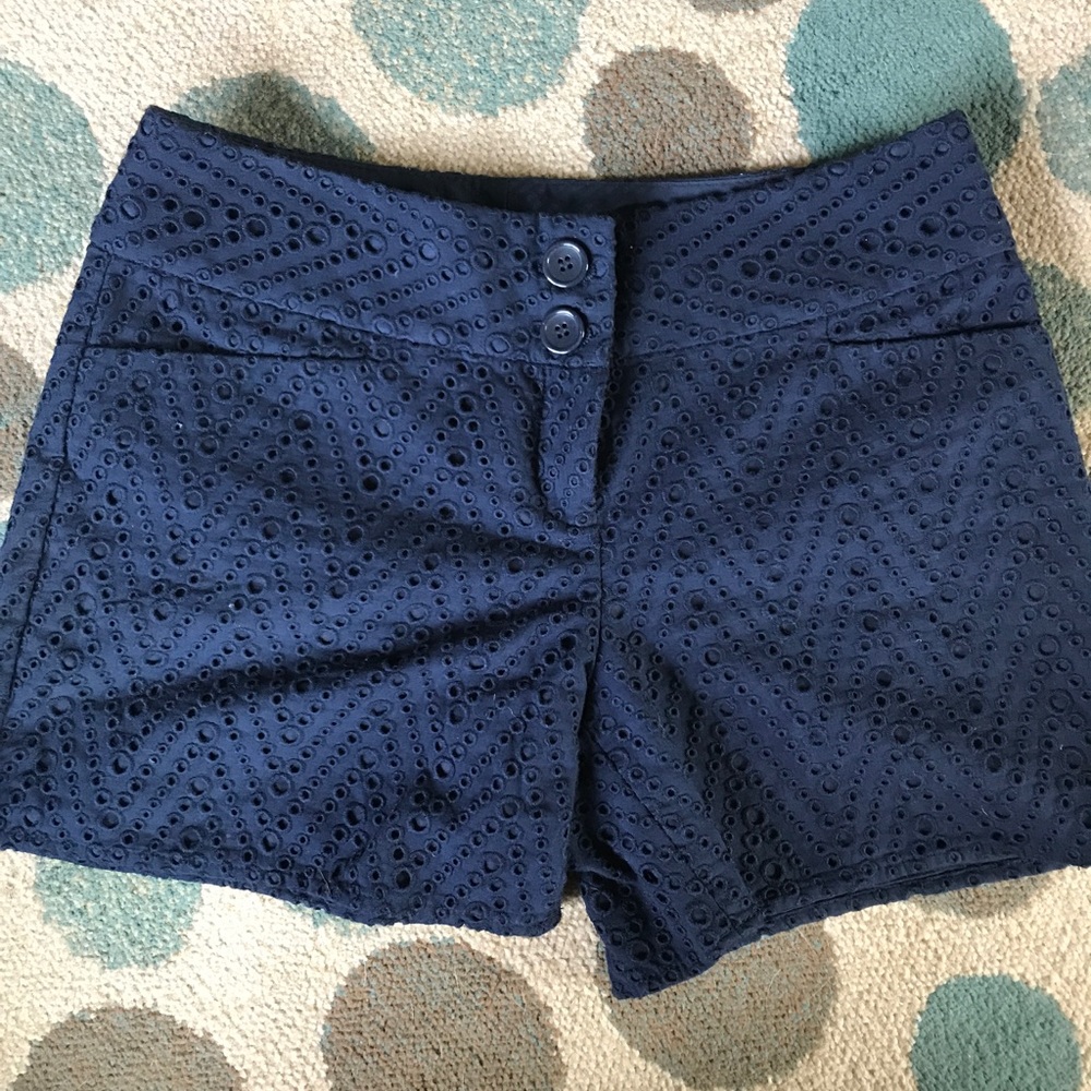Blue laced shorts!