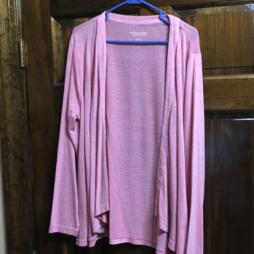 Rose colored longed sleeved cardigan