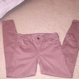 Blush stretchy american eagle jeans