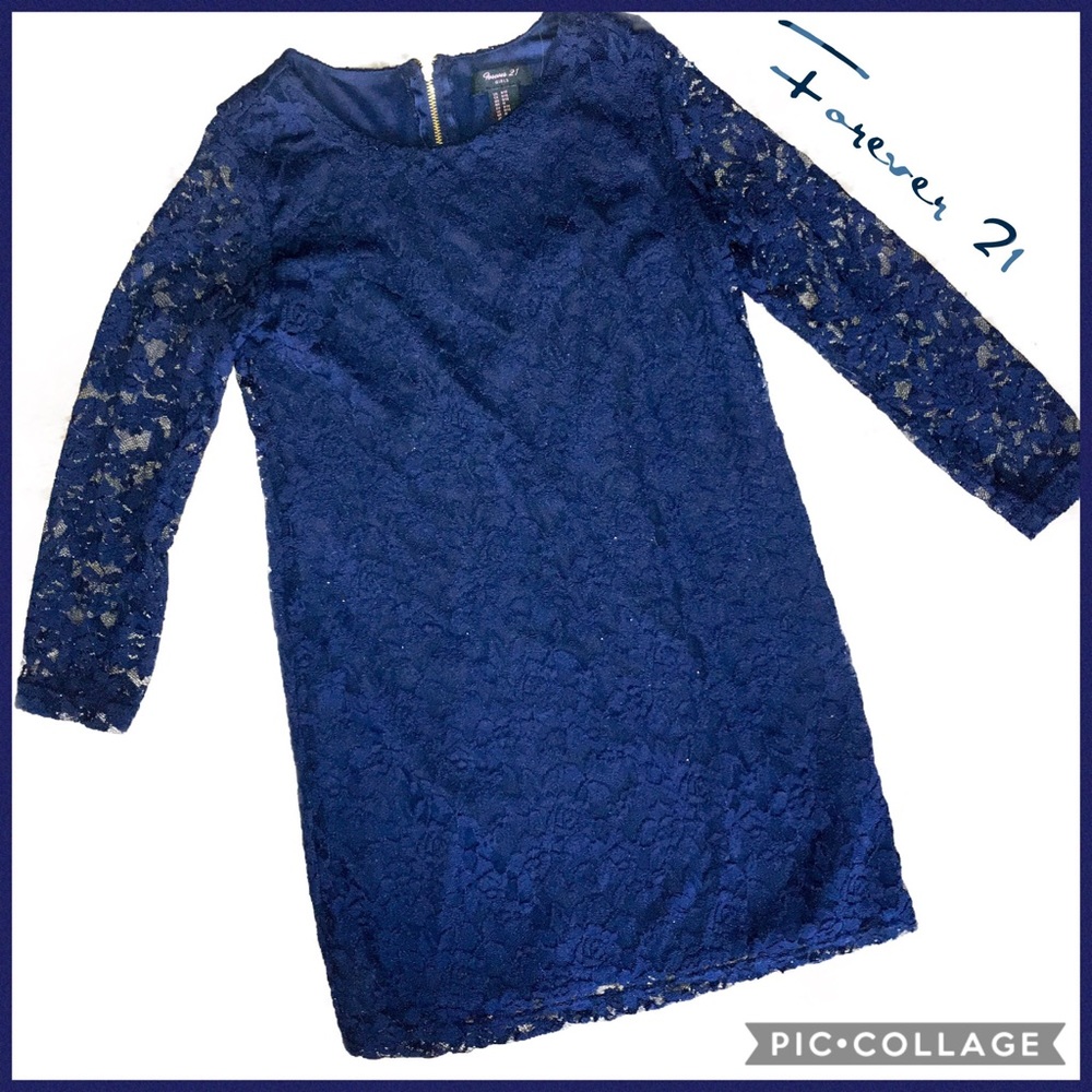 Forever 21 Girl's Navy Lace Dress Size 9/10