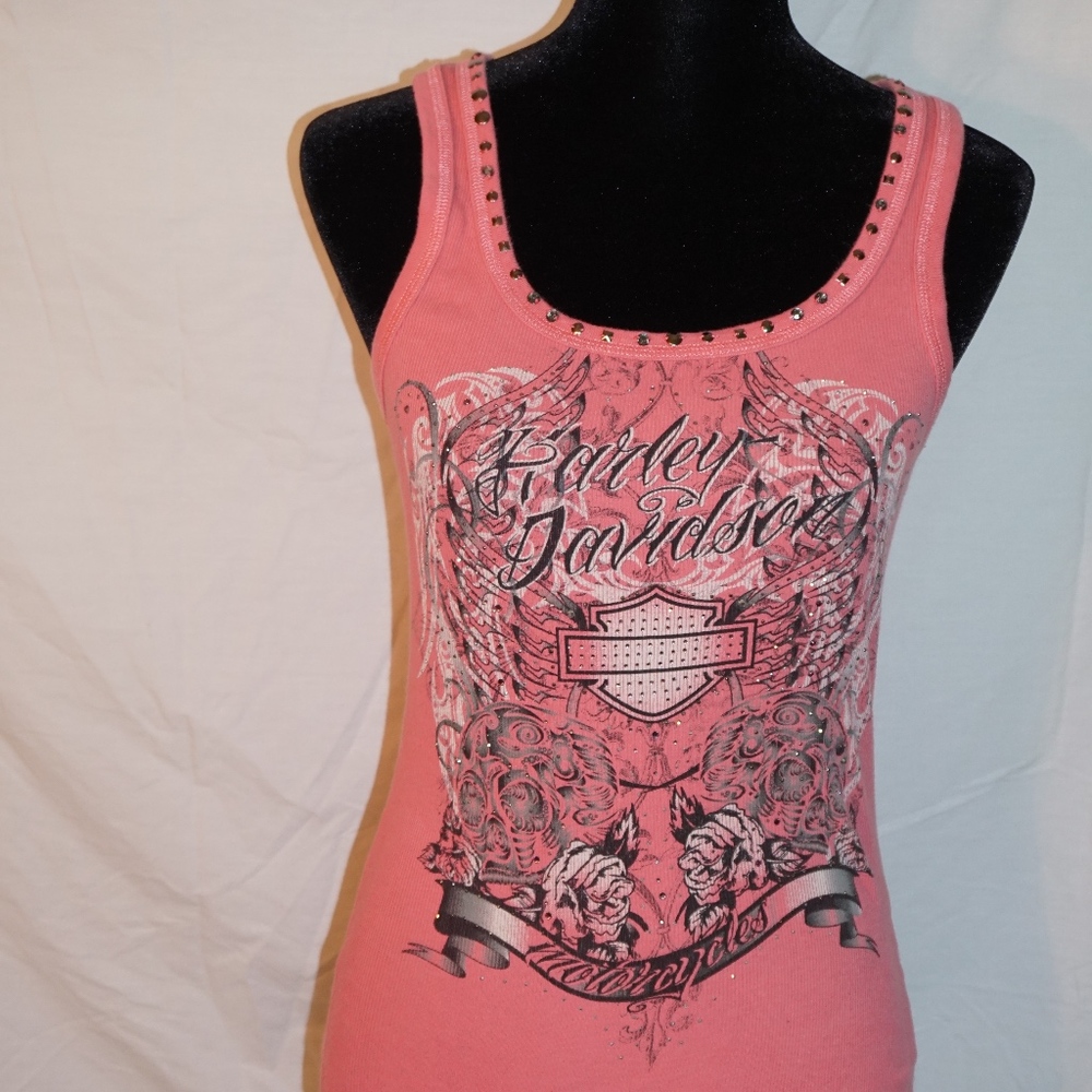 HARLEY DAVIDSON PINK TANK TOP